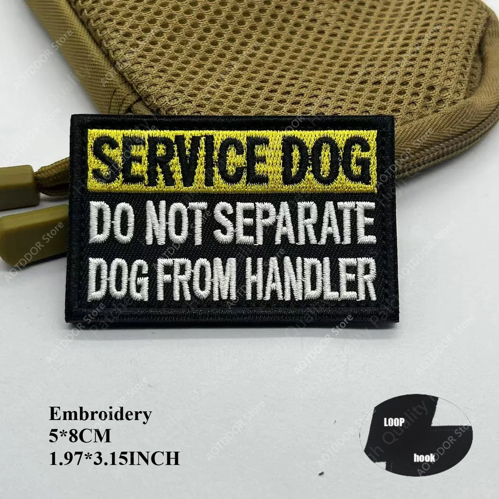 Therapy Rescue The SERVICE DOG Do Not Pet in Training Workong Pet Guide Dogs Do Not Touch Embroidery Patches Emblem Badge Hook