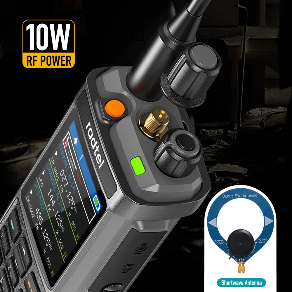 Radtel RT-880 10w Multi Band Ham Radio HF UHF VHF  with AM USB LSB CW CB LW MW SW SSB , 1024 Channels, Cross Band Repeaper