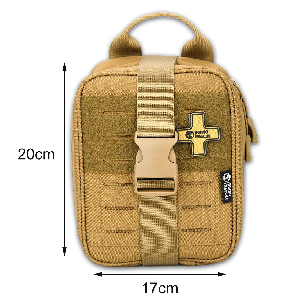 Rhino Rescue IFAK Empty Bag Tactical Package for Camping Hiking with Multiple Tactical Pockets Outdoor Gear