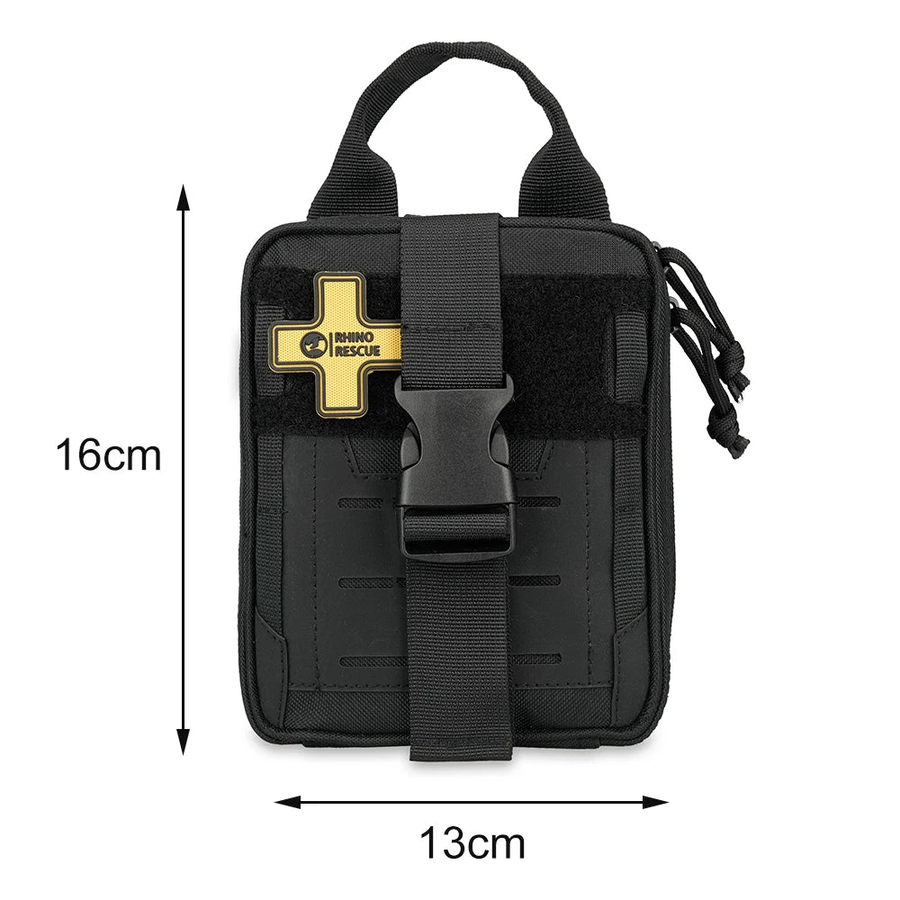 Rhino Rescue IFAK Empty Bag Tactical Package for Camping Hiking with Multiple Tactical Pockets Outdoor Gear