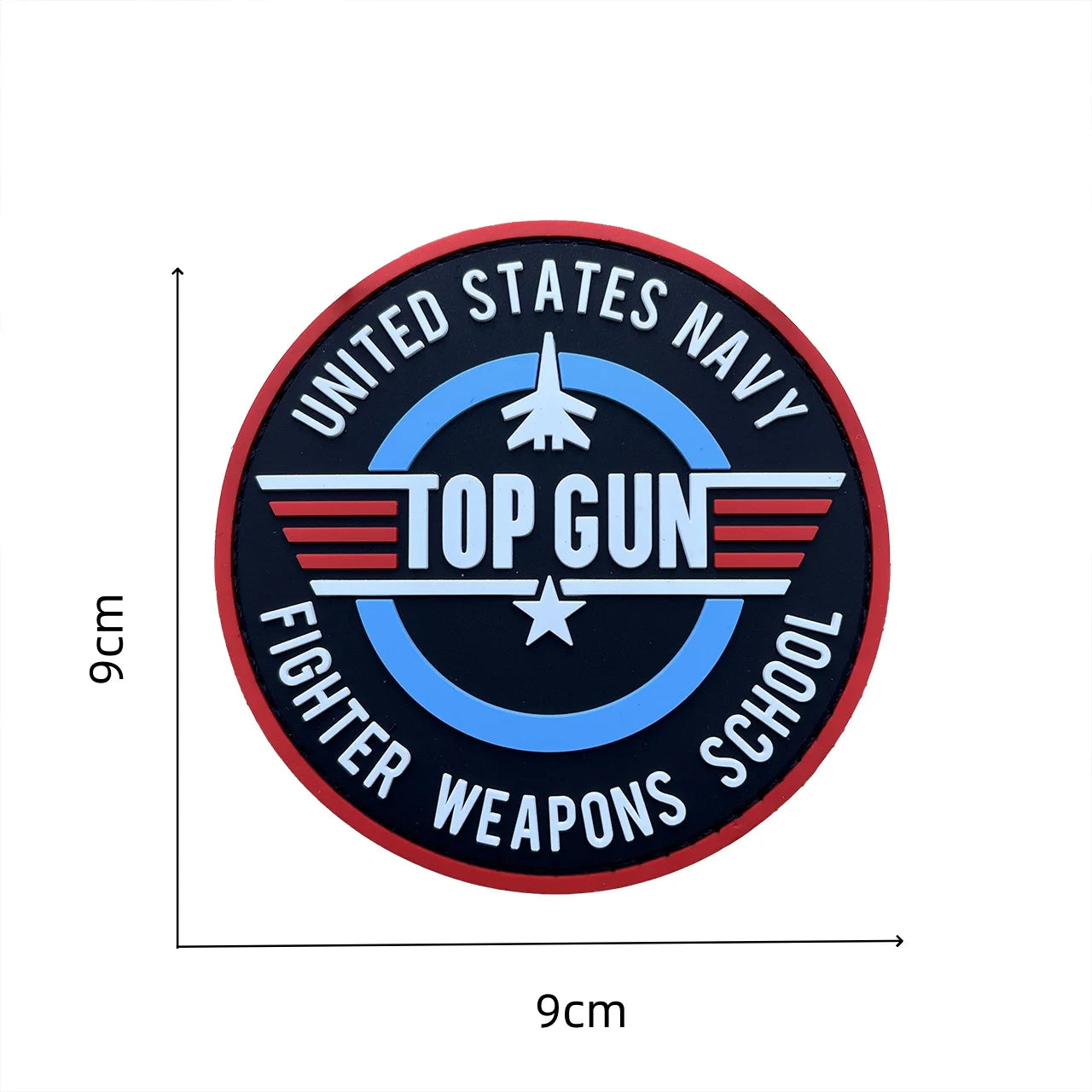 Custom Logo Top Gun Pilot Badge Tactical Morale Badge Medical Search Rescue PVC Hook and Loop Patch Backpack Decorative Sticker