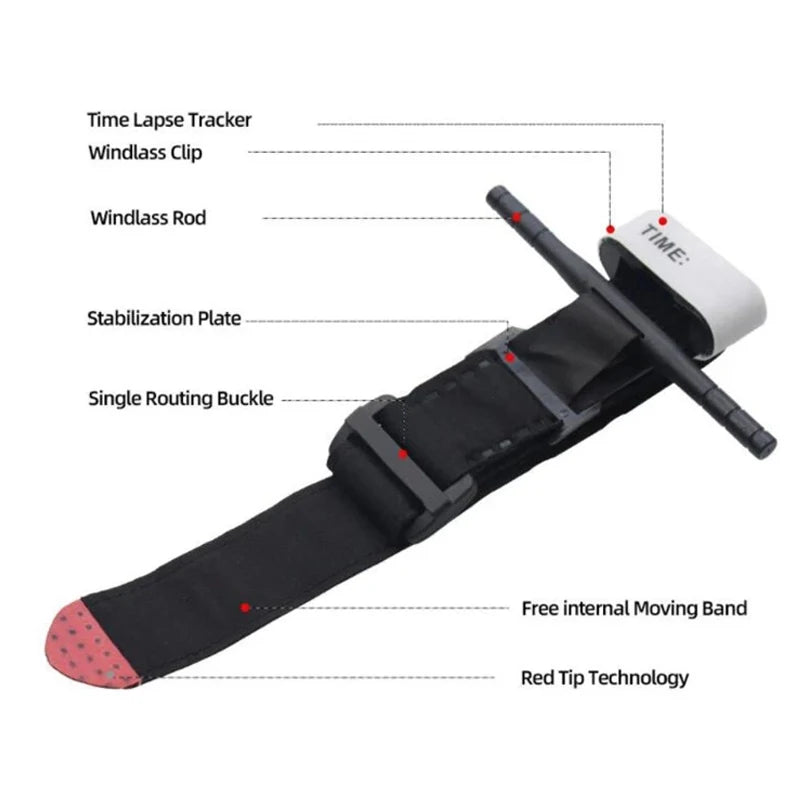 Survival Tourniquet Tactical Emergency First Aid Belt Scissors for Camping Hiking Outdoor Exploration Combat Application
