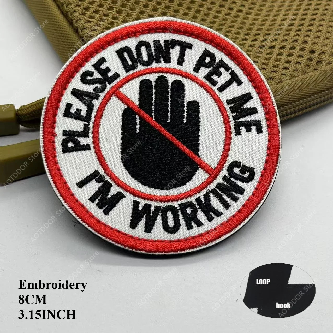 Therapy Rescue The SERVICE DOG Do Not Pet in Training Workong Pet Guide Dogs Do Not Touch Embroidery Patches Emblem Badge Hook