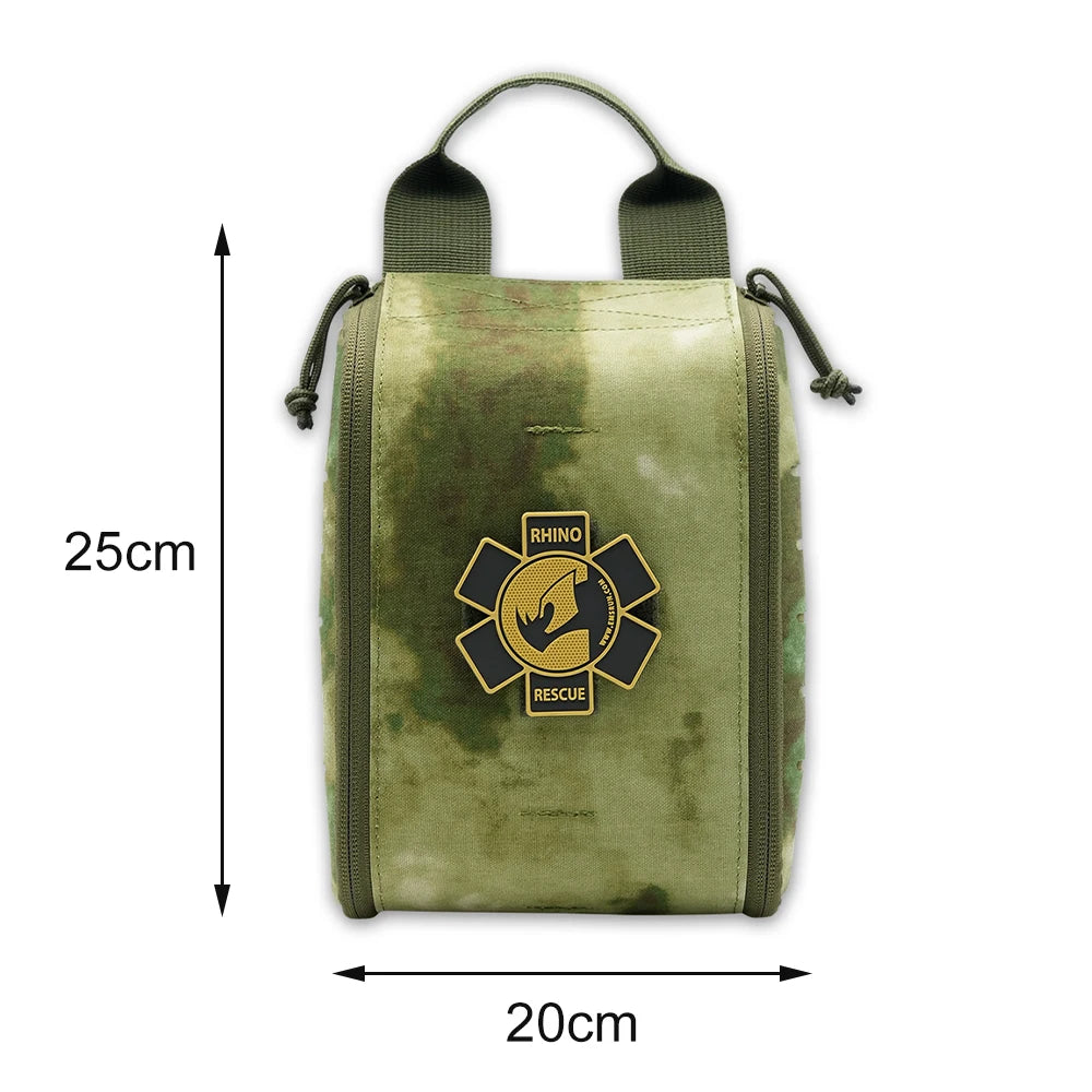 Rhino Rescue IFAK Empty Bag Tactical Package for Camping Hiking with Multiple Tactical Pockets Outdoor Gear