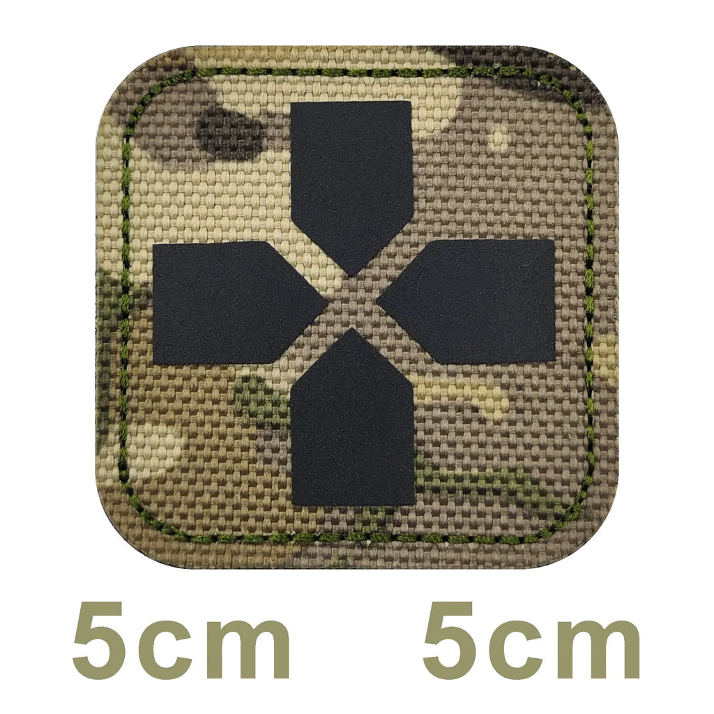 Infrared Reflective Medical Army Combat First Aid Camouflage Tactical Badge Clothes hook and loop patches