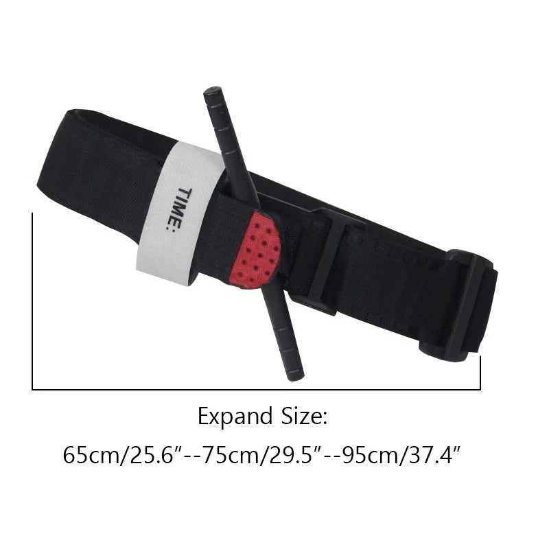 Survival Tourniquet Tactical Emergency First Aid Belt Scissors for Camping Hiking Outdoor Exploration Combat Application