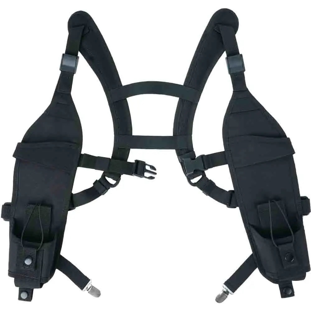 Universal Double Radio Shoulder Harness Holster, Two Way Walkie Talkie Holder for Motorola,Baofeng, Radio Search Rescue Essentia