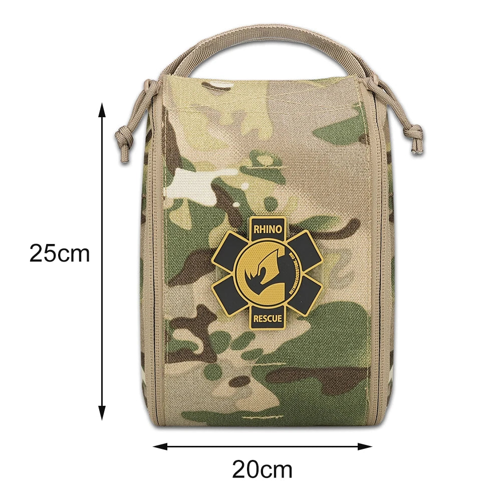 Rhino Rescue IFAK Empty Bag Tactical Package for Camping Hiking with Multiple Tactical Pockets Outdoor Gear