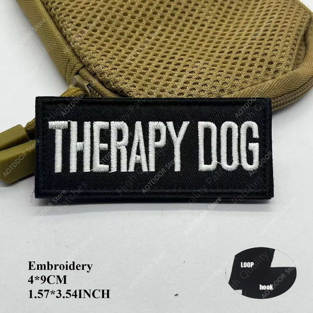 Therapy Rescue The SERVICE DOG Do Not Pet in Training Workong Pet Guide Dogs Do Not Touch Embroidery Patches Emblem Badge Hook