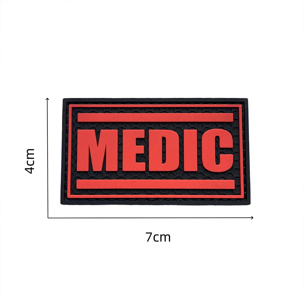 Custom Logo Top Gun Pilot Badge Tactical Morale Badge Medical Search Rescue PVC Hook and Loop Patch Backpack Decorative Sticker