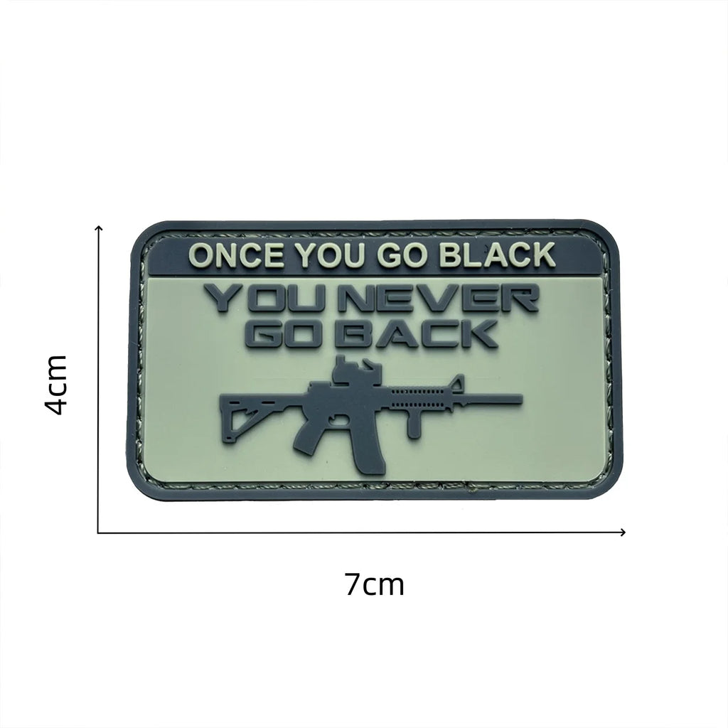 Custom Logo Top Gun Pilot Badge Tactical Morale Badge Medical Search Rescue PVC Hook and Loop Patch Backpack Decorative Sticker