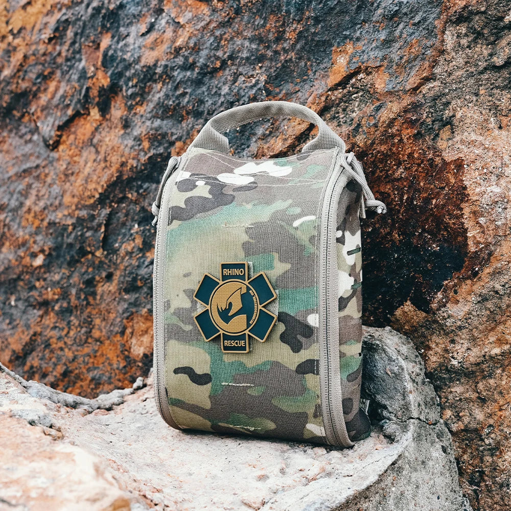 Rhino Rescue IFAK Empty Bag Tactical Package for Camping Hiking with Multiple Tactical Pockets Outdoor Gear
