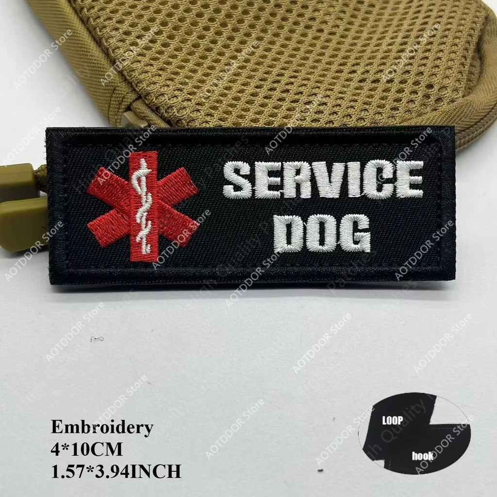 Therapy Rescue The SERVICE DOG Do Not Pet in Training Workong Pet Guide Dogs Do Not Touch Embroidery Patches Emblem Badge Hook