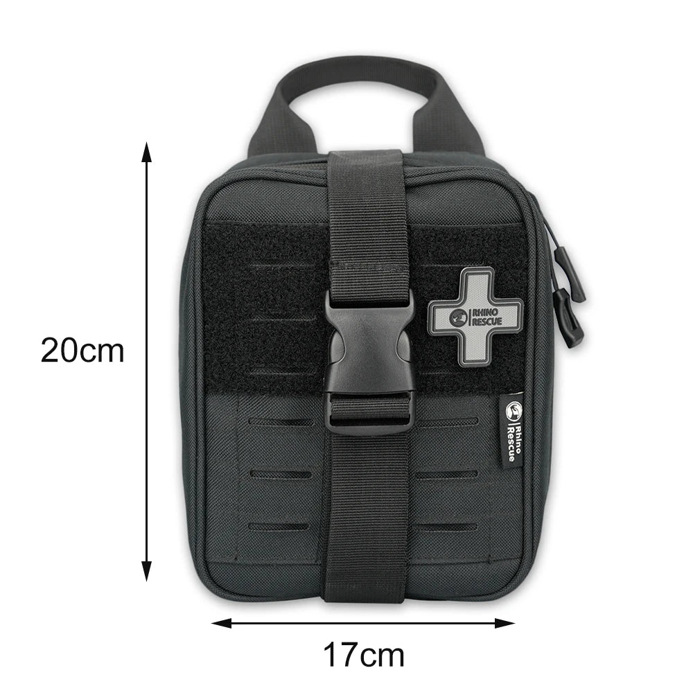 Rhino Rescue IFAK Empty Bag Tactical Package for Camping Hiking with Multiple Tactical Pockets Outdoor Gear