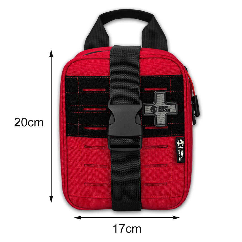 Rhino Rescue IFAK Empty Bag Tactical Package for Camping Hiking with Multiple Tactical Pockets Outdoor Gear