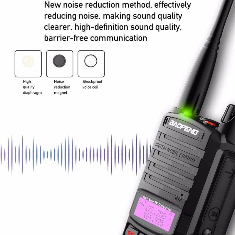 Baofeng UV-9R Plus IP68 Waterproof Walkie Talkie Dual Band 10KM Long Range Portable VHF/UHF Transceiver CB Hunting Ham Radio