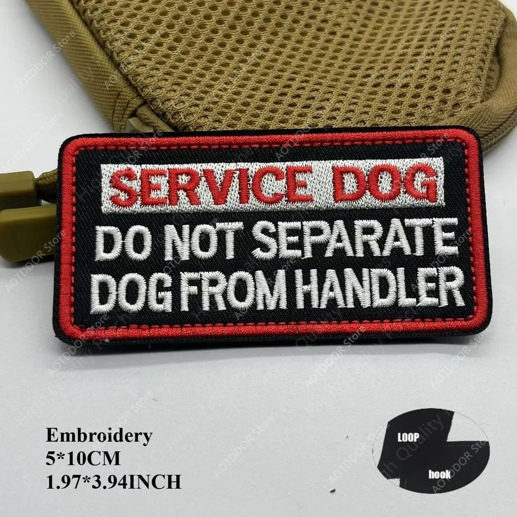 Therapy Rescue The SERVICE DOG Do Not Pet in Training Workong Pet Guide Dogs Do Not Touch Embroidery Patches Emblem Badge Hook