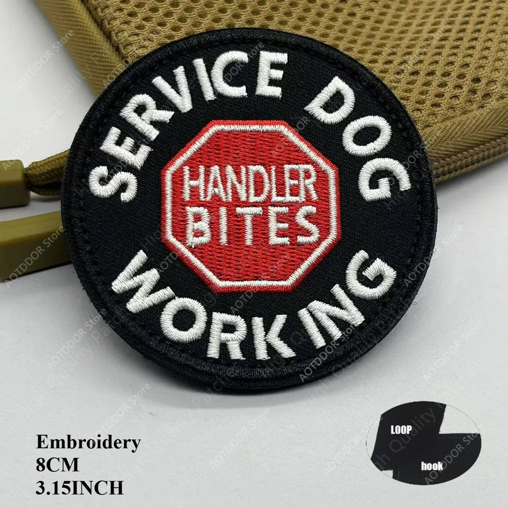 Therapy Rescue The SERVICE DOG Do Not Pet in Training Workong Pet Guide Dogs Do Not Touch Embroidery Patches Emblem Badge Hook