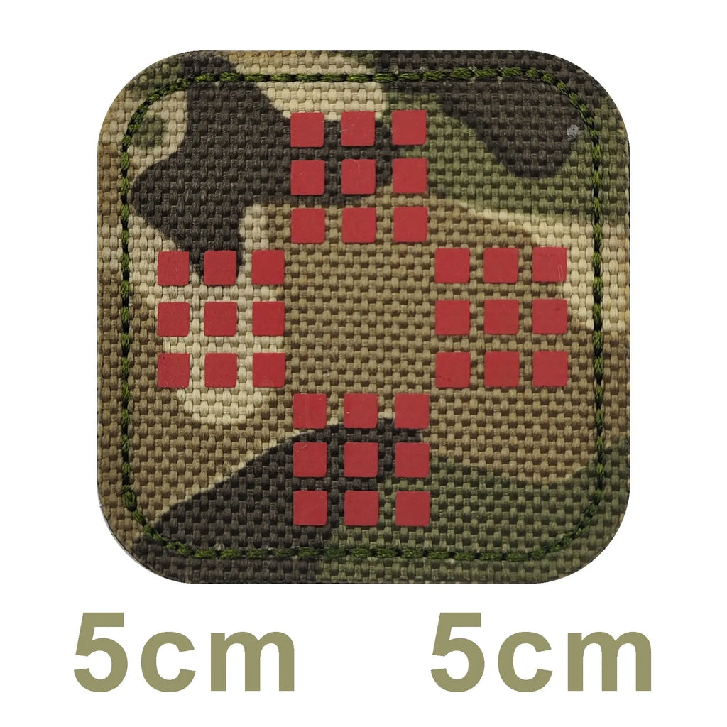 Infrared Reflective Medical Army Combat First Aid Camouflage Tactical Badge Clothes hook and loop patches