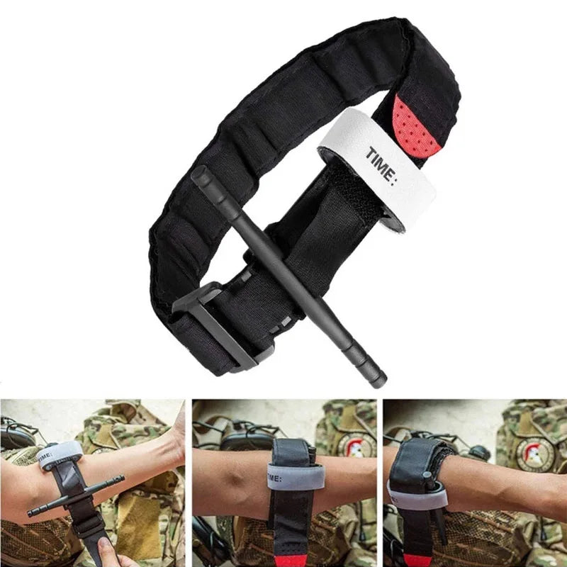 Survival Tourniquet Tactical Emergency First Aid Belt Scissors for Camping Hiking Outdoor Exploration Combat Application