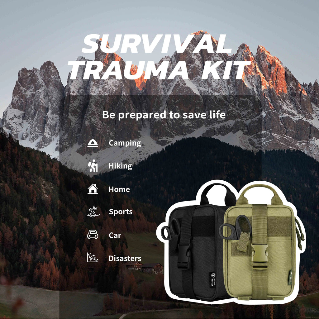 Rhino Rescue Emergency First Aid Kit Tactical IFAK Molle Pouch Combat Tactical IFAK for Survival Camping Hiking Travel Empty Bag