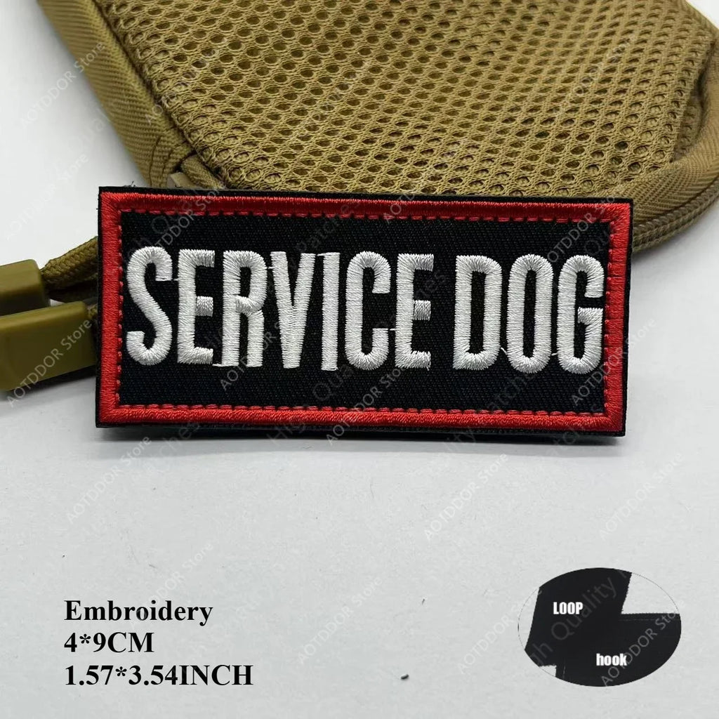 Therapy Rescue The SERVICE DOG Do Not Pet in Training Workong Pet Guide Dogs Do Not Touch Embroidery Patches Emblem Badge Hook