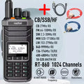 Radtel RT-860 Multi Band Ham Radio HF UHF VHF Dual Band with AM USB LSB CW CB LW MW SW SSB Reception, 1024 Channels, 2000mAh Bat