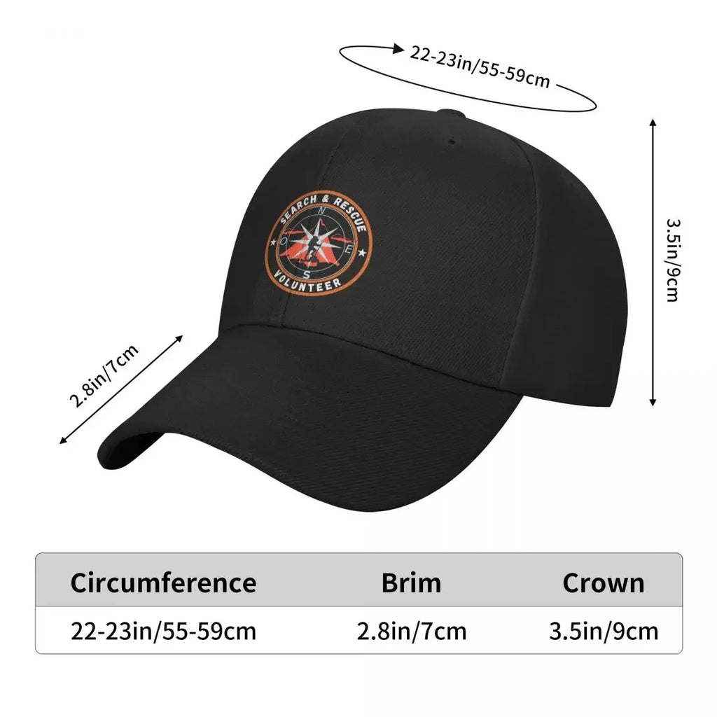 Search And Rescue Volunteer Compass Baseball Cap Trucker Hat Hard Hat Mens Tennis Women's