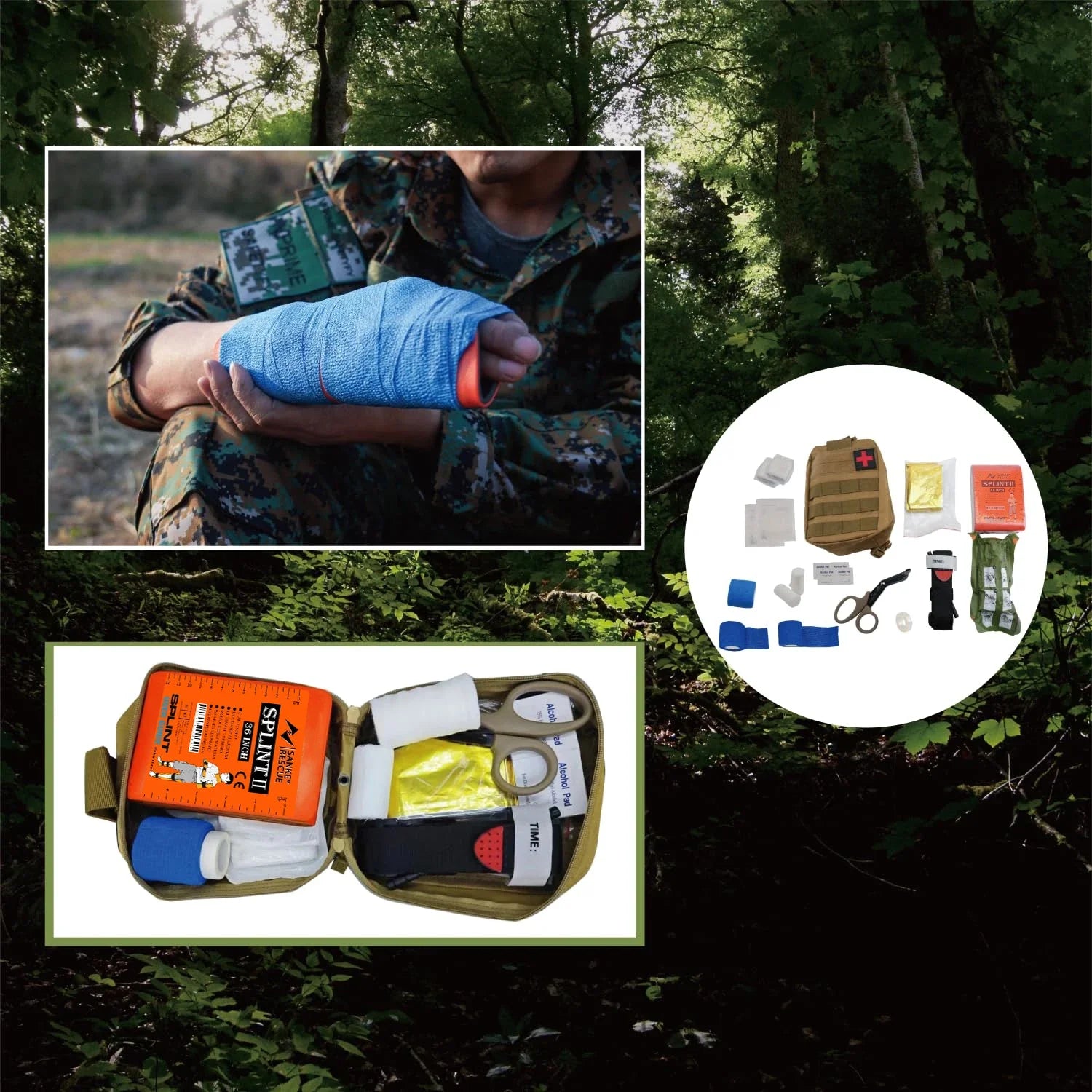 SANKE RESCUE First Aid Splint 36/18"X4.3" Wrist Thumb Support Brace Tendonitis Arthritis Thumb Protector Guard Right Left Hand