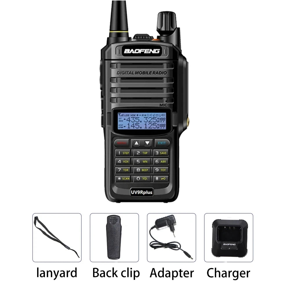Baofeng UV-9R Plus IP68 Waterproof Walkie Talkie Dual Band 10KM Long Range Portable VHF/UHF Transceiver CB Hunting Ham Radio