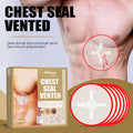 6pcs Emergency Trauma Sticker Sticky Easily Medical Chest Seal Breathable Seal Vented First Aid Patch Waterproof for Skin Trauma