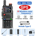 Baofeng UV-5RH PRO GPS Walkie Talkie Long Range Multi Band Wirless Copy Frequency NOAA Type-c Portable Tow Way Radio For Hunting