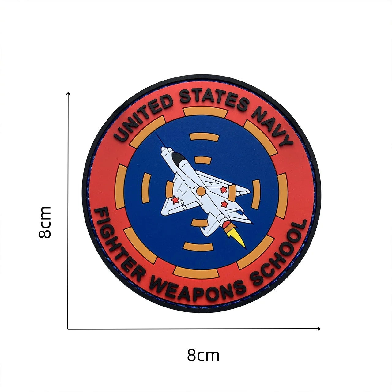Custom Logo Top Gun Pilot Badge Tactical Morale Badge Medical Search Rescue PVC Hook and Loop Patch Backpack Decorative Sticker