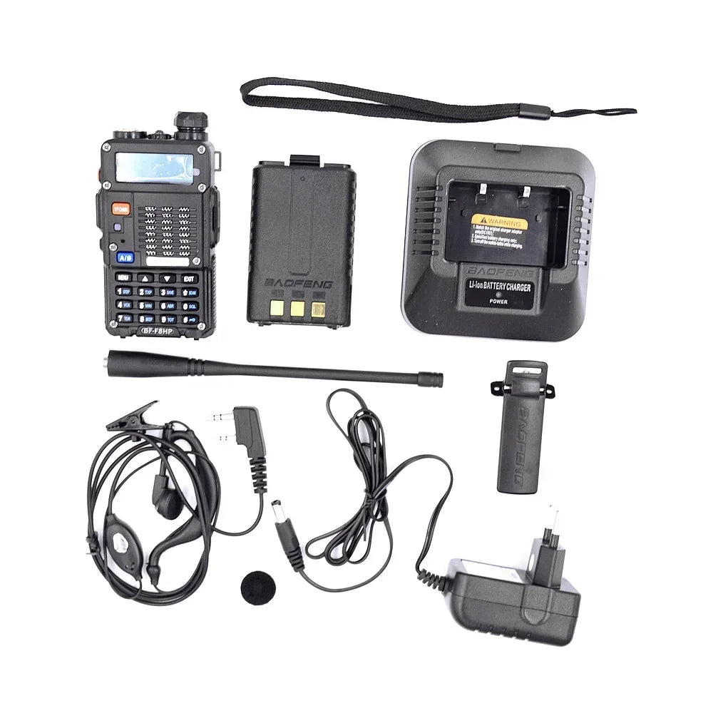 Baofeng F8 HP HAM Amateur Radio Screen Keyboard 8W Max VHF UHF Outdoor Sports Police Fure Rescue Search Wireless Communication