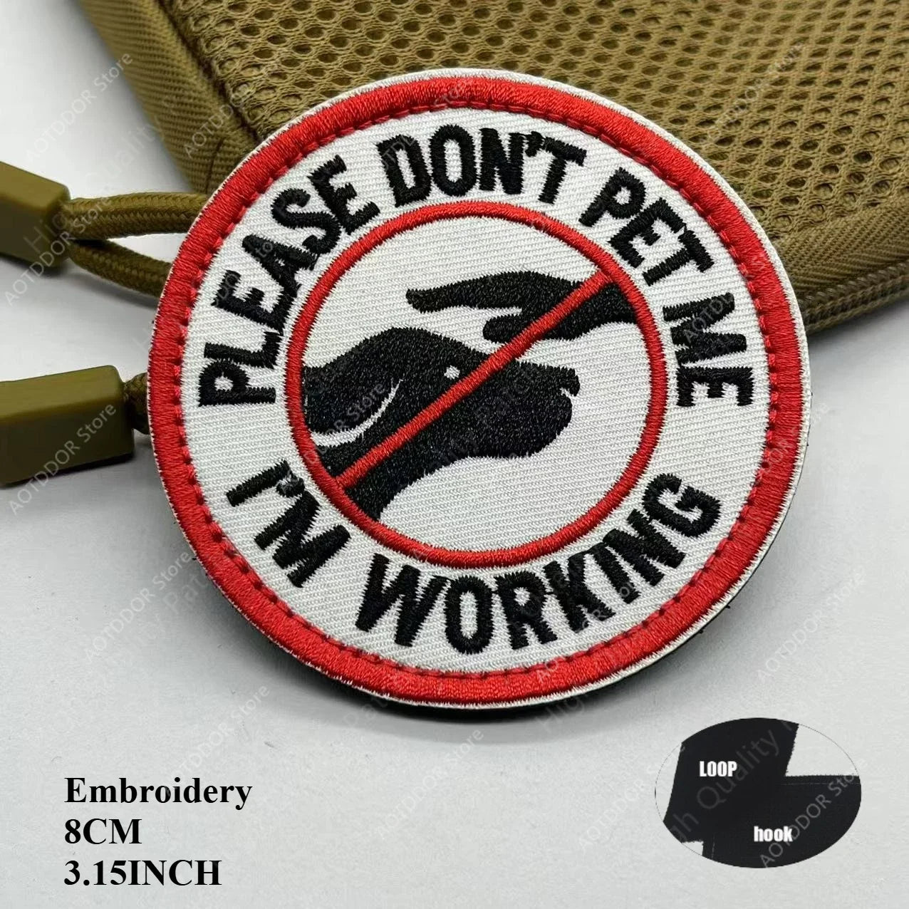 Therapy Rescue The SERVICE DOG Do Not Pet in Training Workong Pet Guide Dogs Do Not Touch Embroidery Patches Emblem Badge Hook