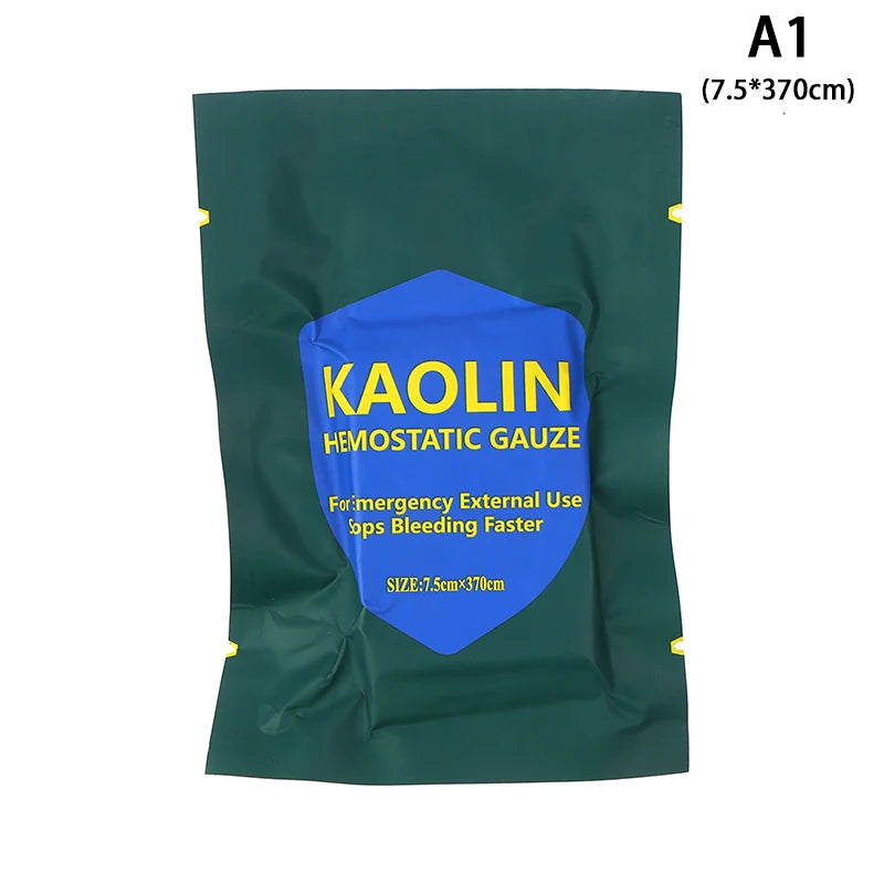 Hemostatic Kaolin Gauze Emergency Trauma Z-Fold Soluble For Ifak Tactical Military First Aid Kit Medical Wound Dressing