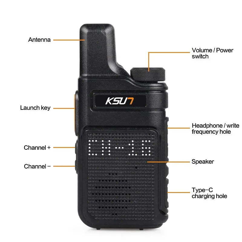 KSUT PMR446 Walkie Talkie 2pcs/1pcs Mini Size Portable Handheld Radio Wireless Set Two Way Radio Station Comunicador Transceiver