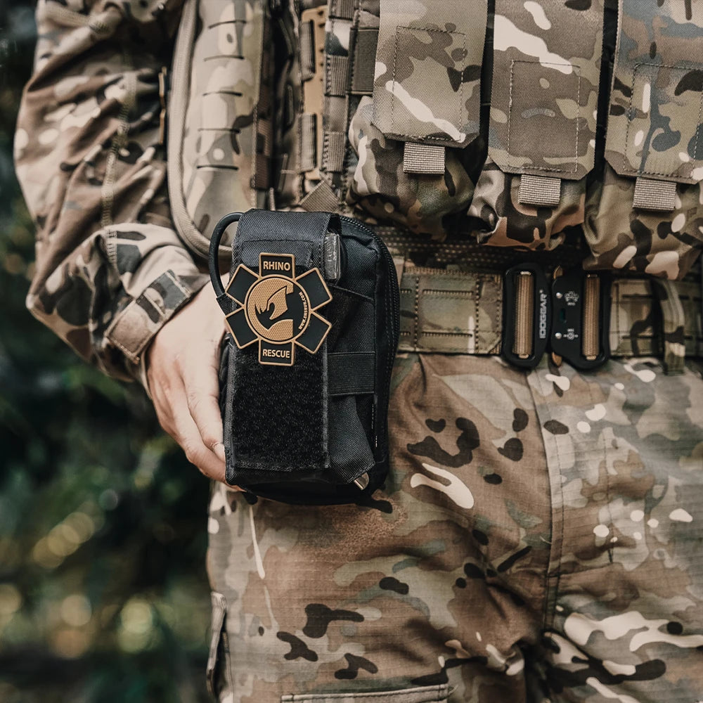 Rhino Rescue IFAK Empty Bag Tactical Package for Camping Hiking with Multiple Tactical Pockets Outdoor Gear