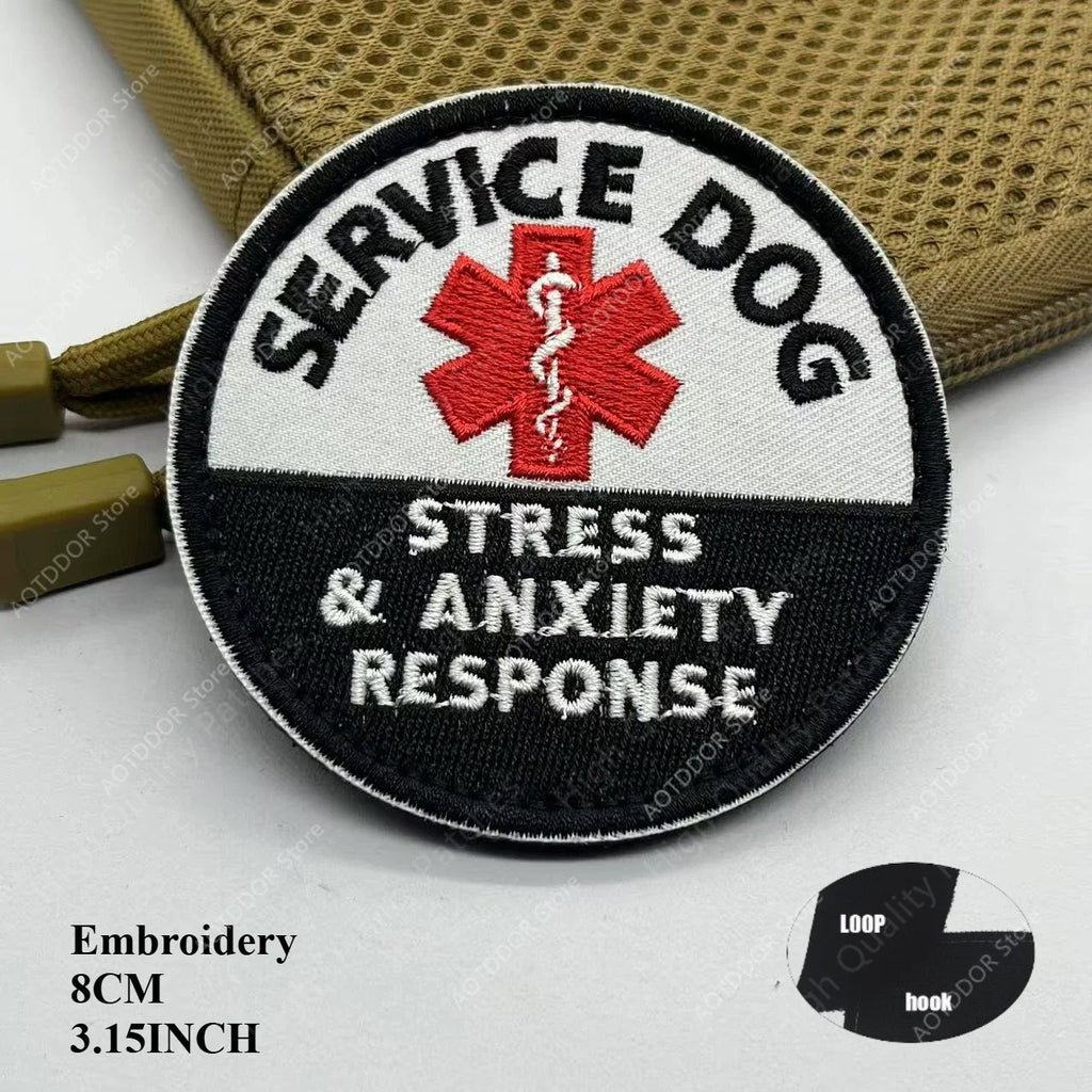 Therapy Rescue The SERVICE DOG Do Not Pet in Training Workong Pet Guide Dogs Do Not Touch Embroidery Patches Emblem Badge Hook