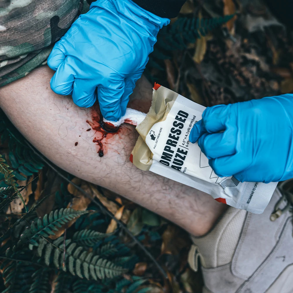 RHINO RESCUE  Sterile Compressed Gauze for Emergency Wound Dressing, First Aid and Trauma Kit