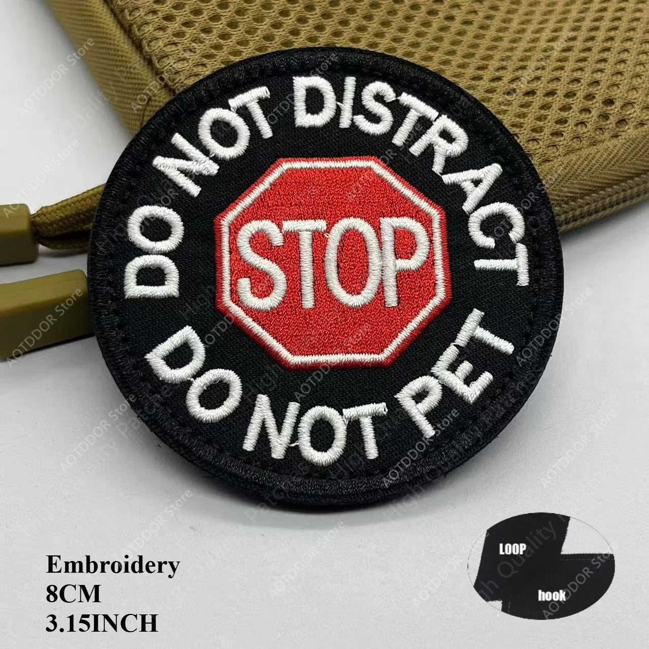 Therapy Rescue The SERVICE DOG Do Not Pet in Training Workong Pet Guide Dogs Do Not Touch Embroidery Patches Emblem Badge Hook
