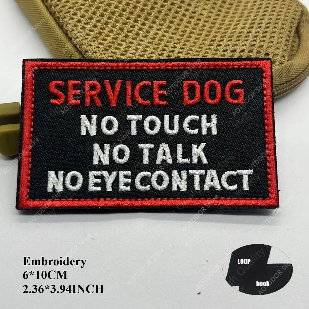 Therapy Rescue The SERVICE DOG Do Not Pet in Training Workong Pet Guide Dogs Do Not Touch Embroidery Patches Emblem Badge Hook