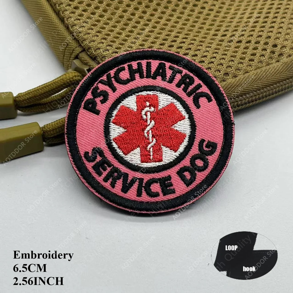 Therapy Rescue The SERVICE DOG Do Not Pet in Training Workong Pet Guide Dogs Do Not Touch Embroidery Patches Emblem Badge Hook