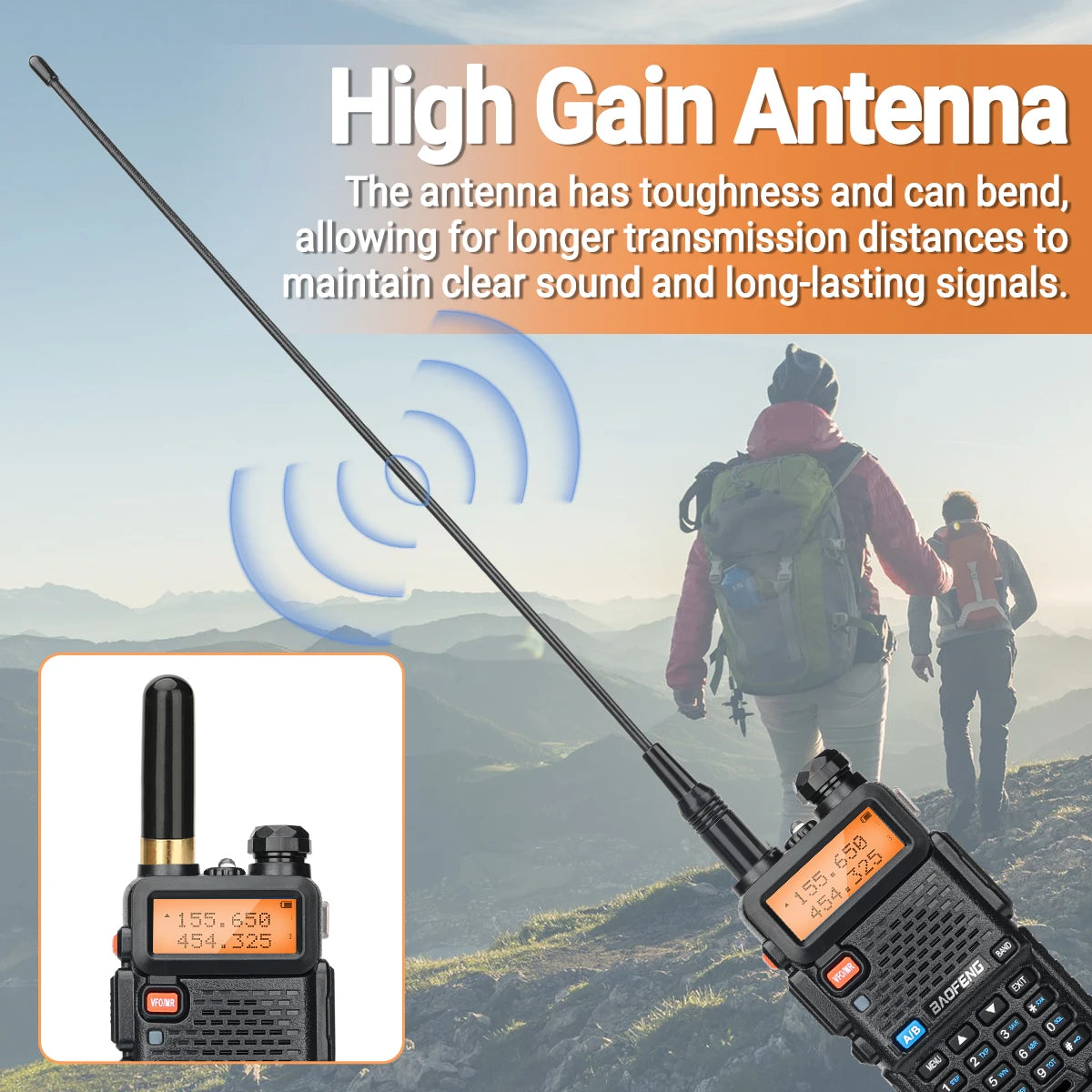 2X BAOFENG M-5R 8W Walkie Talkie 3800mAh Battery Multi Band AM Type-C USB Copy Upgraded UV-5R UV5R Long Range Two Way Ham Radio